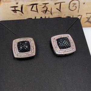 Elegant BR KRN Vintage-Inspired Square Pave Earrings